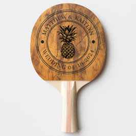 Hakblok Ananas Trouw Crest & Namen Tafeltennisbatje
