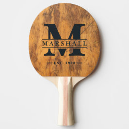 Hakblok Monogram & Naam Overlay Tafeltennisbatje