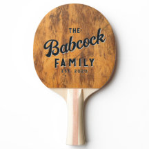 Hakblok Retro Familienaam & Jaar