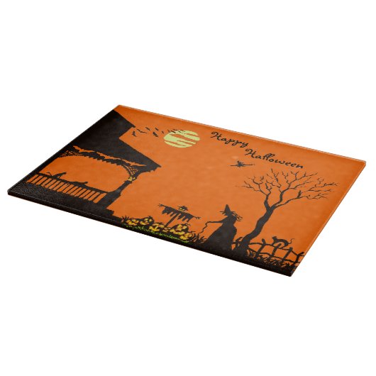 hakbord, heksen, scarecrow, schedel snijplank (Hoek)