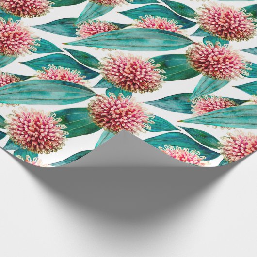 Hakea Laurina Pincushion Blooms Cadeaupapier (Hoek)