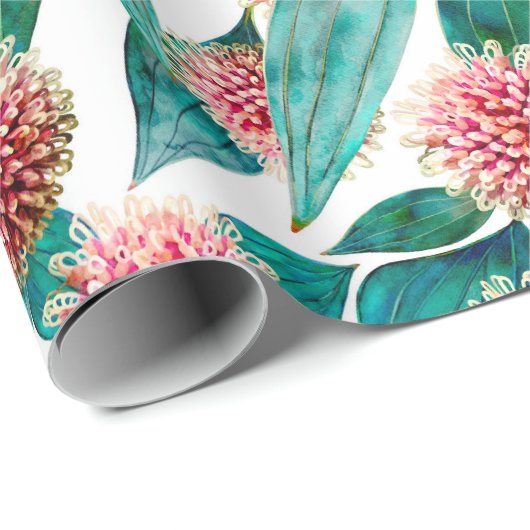 Hakea Laurina Pincushion Blooms Cadeaupapier (Rol Hoek)