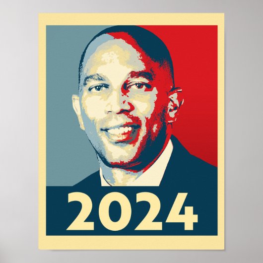 Hakeem Jeffries 2024 Kaart Poster (Voorkant)