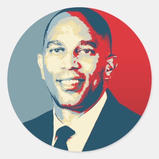 Hakeem Jeffries Classic Hope Round Sticker (Voorkant)