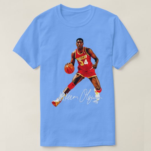Hakeem Olajuwon De Droom BasketbalSignature 80S T-shirt (Design voorkant)