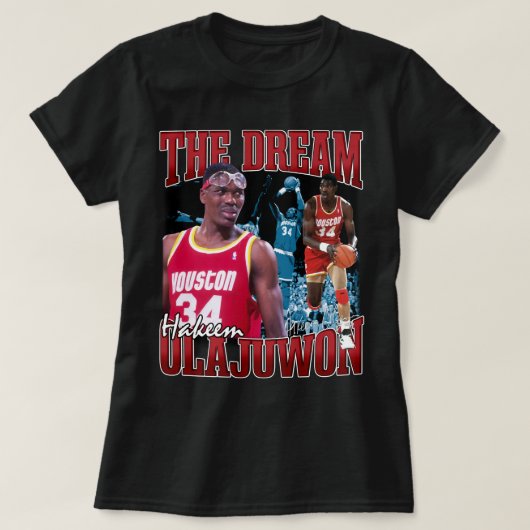 Hakeem Olajuwon De droom van Basketball Legen T-shirt (Design voorkant)