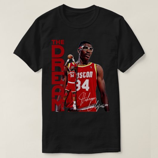 Hakeem 'The Dream' Man in Olajuwon T-shirt (Design voorkant)