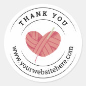 Häkels Zakelijke Verpakking Bedankt Sticker (Voorkant)