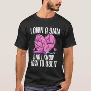 Haken breien garen liefhebber 9mm Ik weet hoe u T-shirt