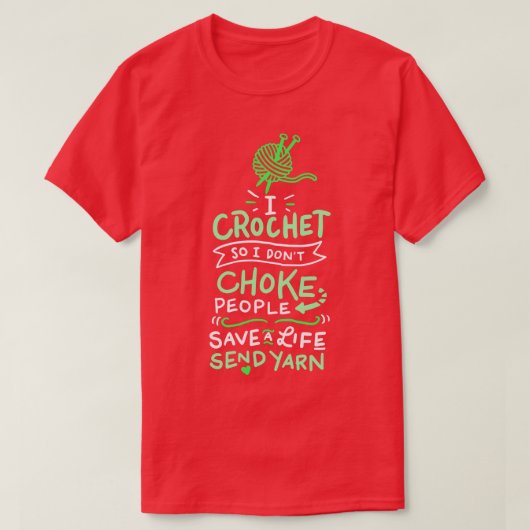 Haken breien Gift 10 T-shirt (Design voorkant)