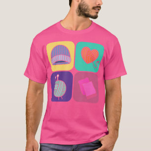 Haken Breier Garens Haakwerk Breien Pop Art Brei T-shirt