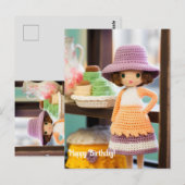 Haken en cupcakes Verjaardag Briefkaart (Voorkant / Achterkant)