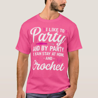Haken Grappige Spreuk Ik Hou Van Feesten Blijf Thu T-shirt
