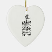 Haken Haakster Cadeau Keramisch Ornament (Rechts)