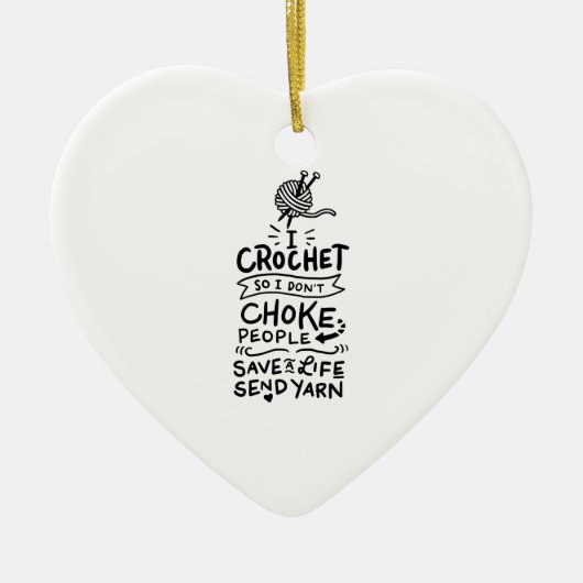 Haken Haakster Cadeau Keramisch Ornament (Voorkant)
