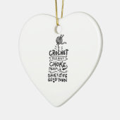 Haken Haakster Cadeau Keramisch Ornament (Links)