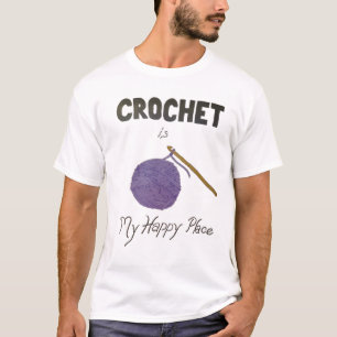 Haken is mijn gelukkige plek t-shirt