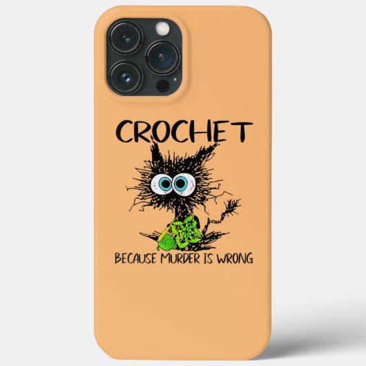 Haken Omdat Moord Verkeerd Is Grappige Kat vintage Case-Mate iPhone Case (Achterkant)