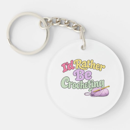 Haken Yarn Liefhebber Sleutelhanger (Voorkant)