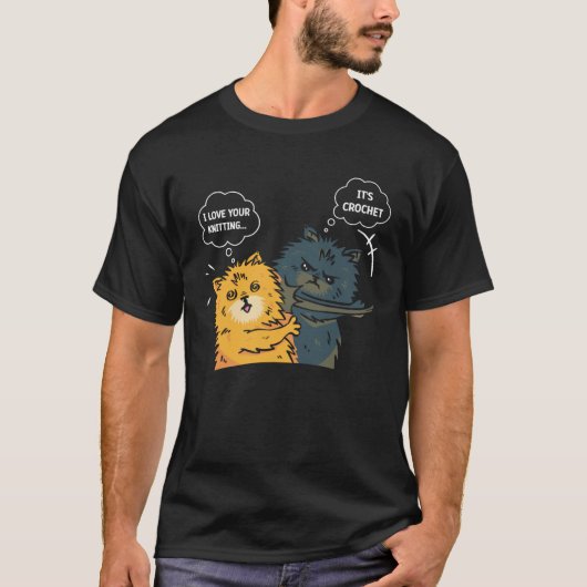 Hakend Moeder Katt Slappert Het s Haakwerk T-shirt (Voorkant)