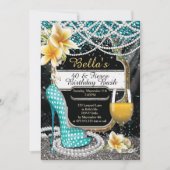 Hakken en Drinken Dames Verjaardagsuitnodigingen Kaart (Voorkant)