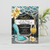 Hakken en Drinken Dames Verjaardagsuitnodigingen Kaart (Staand voorkant)