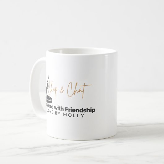 Hakken en kletsen vrijgezellenfeest koffiemok (Voorkant links)