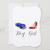 Hakken of Wielen Chic Casual Eigenzinnig Geslacht  Kaart (Achterkant)