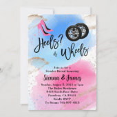 Hakken of wielen Geslacht onthullen, roze of blauw Kaart (Voorkant)