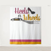 Hakken of wielen geslacht onthulling Roze|Goudsblo Wandkleed (Voorkant)