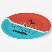 Hakken of Wielen Rood & Blauw Geslacht onthullen Papieren Bordje (Gekanteld)