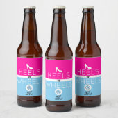 Hakken of Wielen Roze & Blauw Geslacht onthullen Bier Etiket (Flessen)