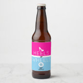 Hakken of Wielen Roze & Blauw Geslacht onthullen Bier Etiket (Voorkant)