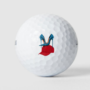 Hakken op Rode MAGA Hoed Verkiezing 2024 stappen Golfballen