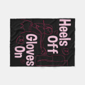 Hakken van handschoenen aan - Boksen Kickboksen Ki Fleece Deken (Voorkant (Horizontaal))