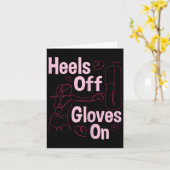 Hakken van handschoenen aan - Boksen Kickboksen Ki Kaart (Gele Bloem)