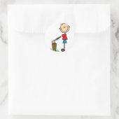 Hakken van hout Sticker (Tas)