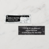 Hakmes | Marmeren Achtergrond Mini Visitekaartje (Voorkant / Achterkant)