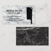 Hakmes | Marmeren Achtergrond Visitekaartje (Voorkant / Achterkant)