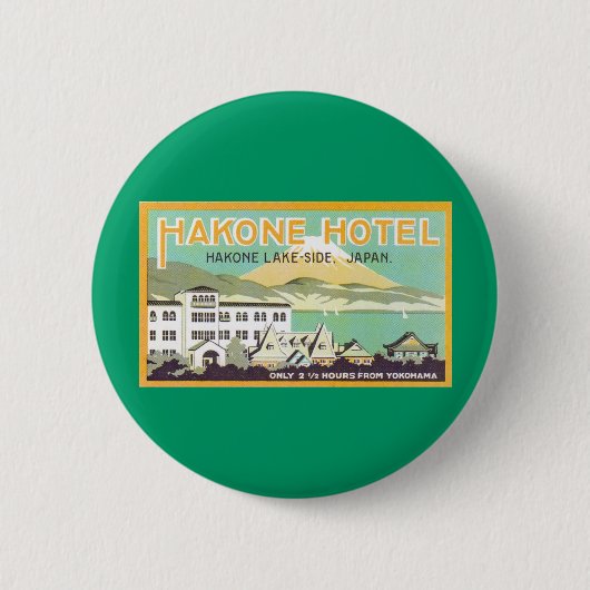 Hakone Hotel Japan Ronde Button 5,7 Cm (Voorkant)