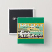 Hakone Hotel Japan Vierkante Button 5,1 Cm (Voorkant /achterkant)