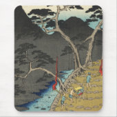 Hakone, Japan:  afdrukken van Ukiyo-e Woodblock Muismat (Voorkant)