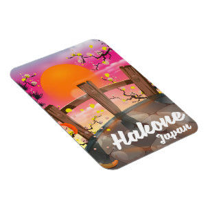 Hakone Japan bloemenposter. Magneet