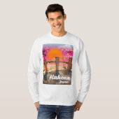 Hakone Japan bloemenposter. T-shirt (Voorkant volledig)
