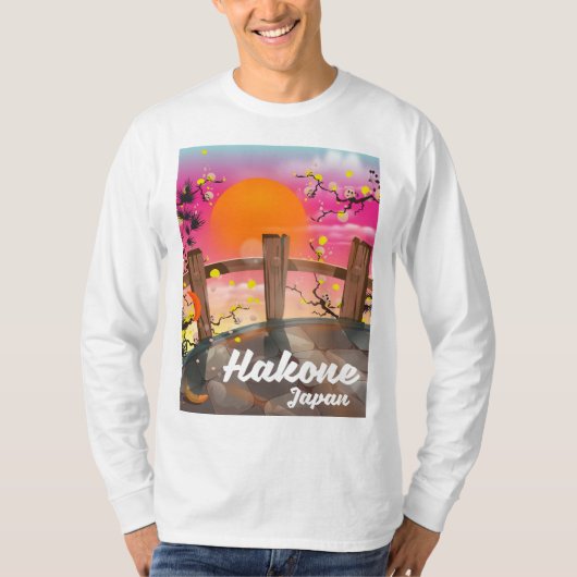 Hakone Japan bloemenposter. T-shirt (Voorkant)