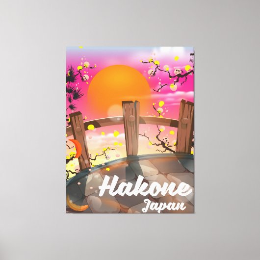 Hakone japan blossom poster. canvas afdruk (Voorkant)