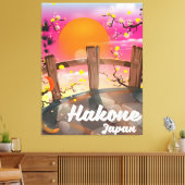 Hakone japan blossom poster. canvas afdruk (Insitu (Woonkamer))