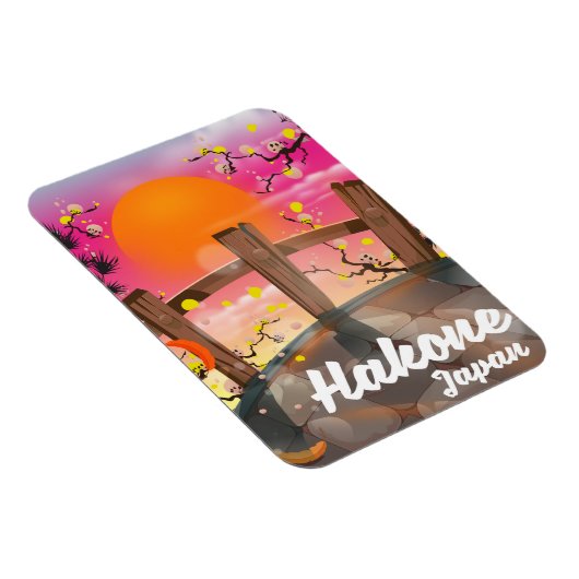 Hakone japan blossom poster. magneet (Rechterzijde)