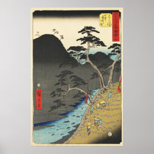 Hakone, Japan: Oude Utagawa-houtsnede Poster