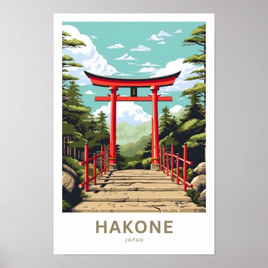 Hakone Japan Reisprint Poster (Voorkant)